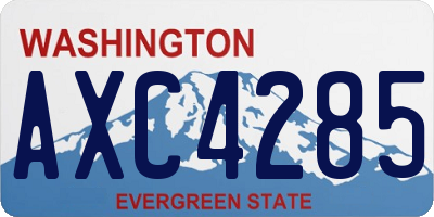 WA license plate AXC4285