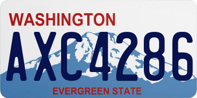 WA license plate AXC4286