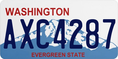 WA license plate AXC4287