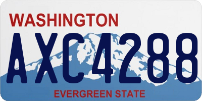 WA license plate AXC4288