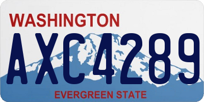WA license plate AXC4289
