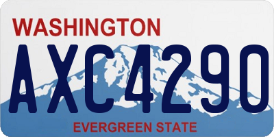 WA license plate AXC4290
