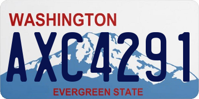 WA license plate AXC4291