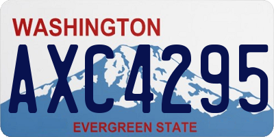 WA license plate AXC4295