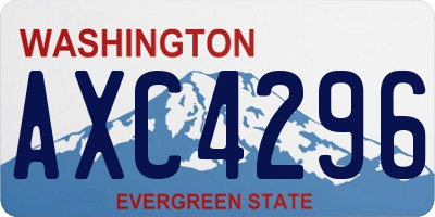 WA license plate AXC4296