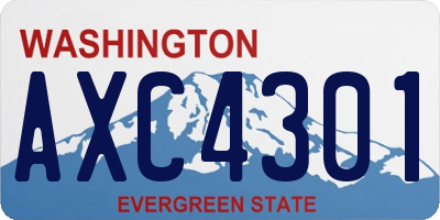 WA license plate AXC4301
