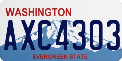 WA license plate AXC4303