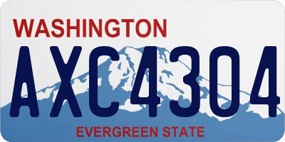 WA license plate AXC4304