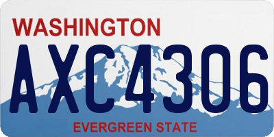 WA license plate AXC4306