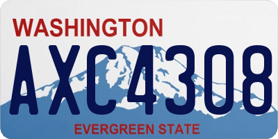 WA license plate AXC4308