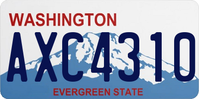 WA license plate AXC4310