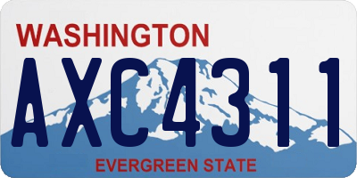WA license plate AXC4311