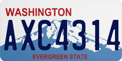 WA license plate AXC4314