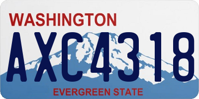 WA license plate AXC4318