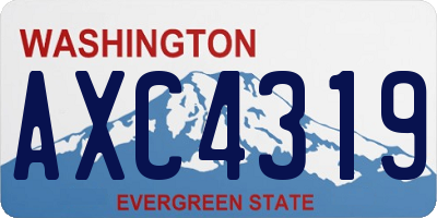 WA license plate AXC4319