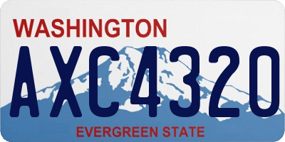 WA license plate AXC4320