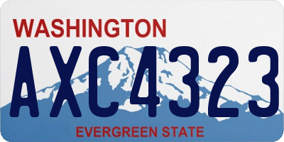 WA license plate AXC4323