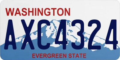 WA license plate AXC4324