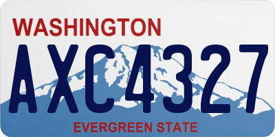 WA license plate AXC4327