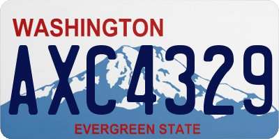 WA license plate AXC4329