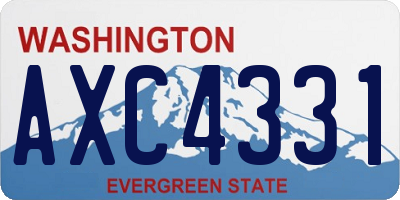 WA license plate AXC4331