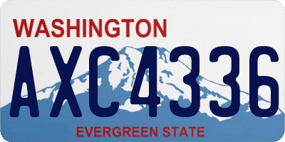 WA license plate AXC4336
