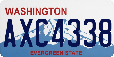 WA license plate AXC4338