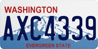 WA license plate AXC4339