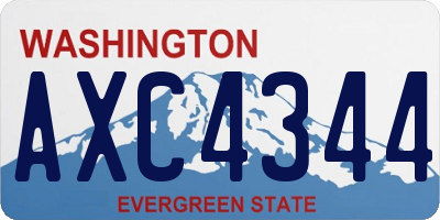 WA license plate AXC4344