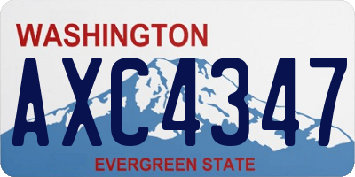 WA license plate AXC4347