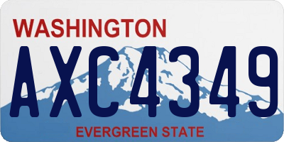 WA license plate AXC4349