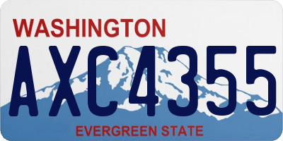 WA license plate AXC4355