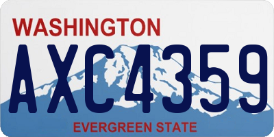 WA license plate AXC4359