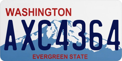 WA license plate AXC4364