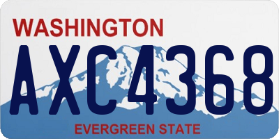 WA license plate AXC4368