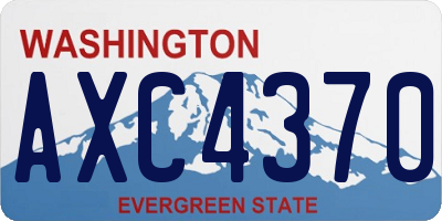 WA license plate AXC4370