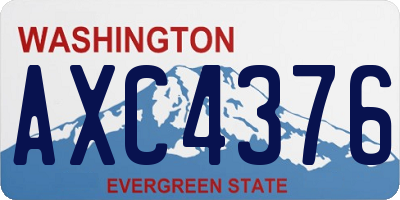 WA license plate AXC4376