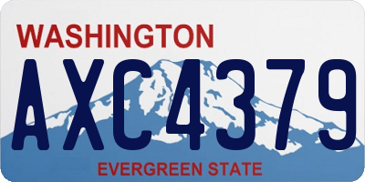 WA license plate AXC4379