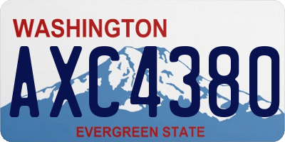 WA license plate AXC4380