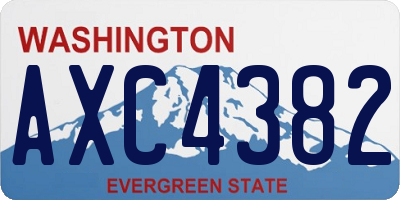 WA license plate AXC4382