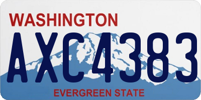 WA license plate AXC4383