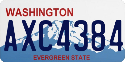 WA license plate AXC4384