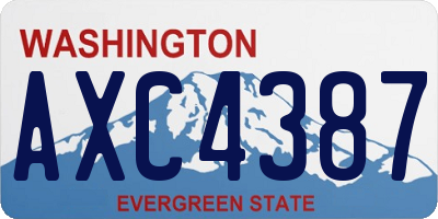 WA license plate AXC4387