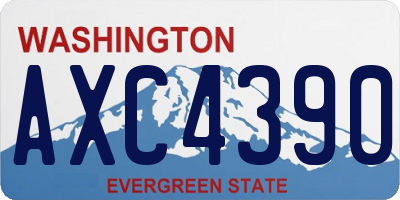 WA license plate AXC4390
