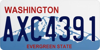 WA license plate AXC4391