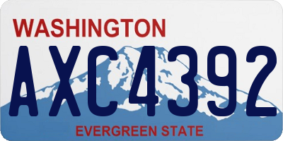 WA license plate AXC4392