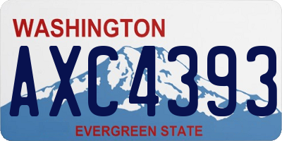 WA license plate AXC4393