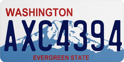 WA license plate AXC4394