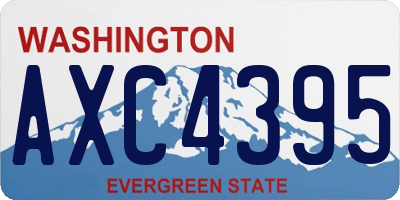 WA license plate AXC4395