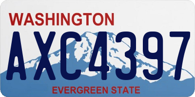 WA license plate AXC4397